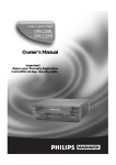 Magnavox VPA115BL Owner's Manual