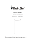 Magic Chef MCUF85W User's Manual