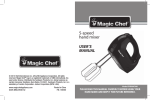 Magic Chef PRVMCHM User's Manual
