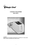 Magic Chef MCT2W1 User's Manual