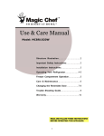 Magic Chef MCBR MCBR1020W User's Manual