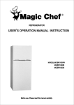 Magic Chef mcbr MCBR1000S User's Manual