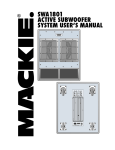 Mackie SWA 1801 User's Manual