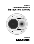 Mackie SP400C User's Manual