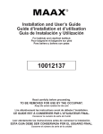 MAAX 10012137 User's Manual