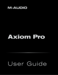 M-Audio Axiom Pro User's Manual