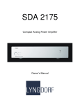 Lyngdorf Audio SDA 2175 User's Manual