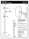 LumiSource OVAL FLOOR LAMP LS-AURAFL XX User's Manual