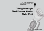 Lumiscope Blood Pressure Monitor 1145 User's Manual