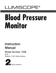Lumiscope 1098 User's Manual