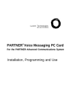 Lucent Technologies Computer Hardware partner voice messaging card User's Manual