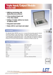 LST Triple Input/Output Module 55000-588 User's Manual