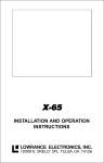 Lowrance electronic X-65 User's Manual