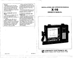 Lowrance electronic X-16 User's Manual