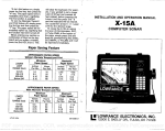 Lowrance electronic X-15A User's Manual