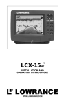 Lowrance electronic LCX-15MT User's Manual