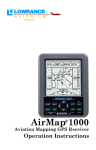 Lowrance electronic AirMap 1000 User's Manual