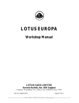 Lotus Europa A046T0327Z User's Manual