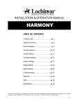 Lochinvar Harmony User's Manual