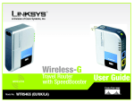 Linksys WTR54GS User's Manual