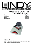 Lindy Wireless LAN - 11 PCMCIA Card User's Manual