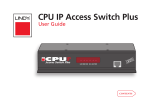 Lindy CPU IP Access Switch Plus User's Manual
