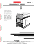 Lincoln Electric SVM100-A User's Manual