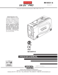 Lincoln Electric PRO IM10031-A User's Manual