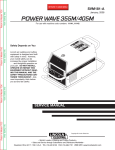 Lincoln Electric 355M User's Manual