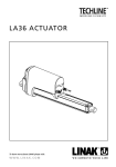 Linak TECHLINE LA36 User's Manual