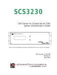 Lightwave Communications SCS3230 User's Manual