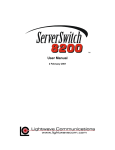 Lightwave Communications Switch 8200 User's Manual