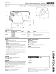 Lightolier SL205C User's Manual