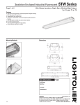 Lightolier Sealatron Enclosed Industrial Fluorescent STW-SERIES User's Manual