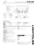 Lightolier PS3M1650 User's Manual