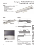 Lightolier PristineHW Series User's Manual