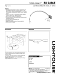 Lightolier Power Connect RD Cable User's Manual