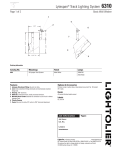 Lightolier Lytespan Track Lighting System 6310 User's Manual