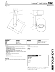 Lightolier Lytespan Track Lighting 9021 User's Manual