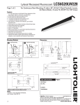 Lightolier LCS6G20LW228 User's Manual