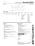 Lightolier Baselyte-BSL21 User's Manual