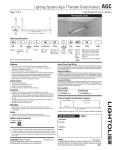 Lightolier Lighting Systems Agili-T Pendant Direct/Indirect AGC User's Manual