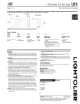Lightolier LDS Series User's Manual
