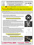 Lightolier IS:HC356 User's Manual