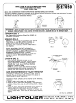 Lightolier E7059 User's Manual