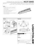 Lightolier Hazardline Enclosed Industrial HSCXT Series User's Manual