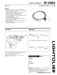 Lightolier EZ-Connect Cables "D" Series User's Manual