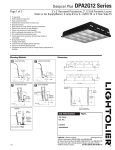 Lightolier DPA2G12 User's Manual