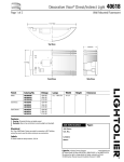 Lightolier Decorative Visor Direct/Indirect Light 40618 User's Manual