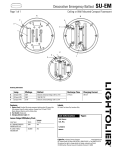 Lightolier Decorative Emergency Ballast SU-EM User's Manual